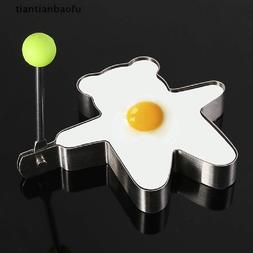 [tiantianbaofu] Stainless Steel Telur Goreng Pancake Shaper Omelette Mold Frying Alat Masak Butik