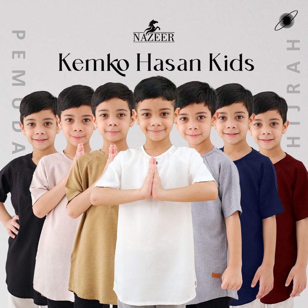 PROMO  KEMEJA NAZEER ORIGINAL KOKO HASAN KIDS LENGAN PENDEK