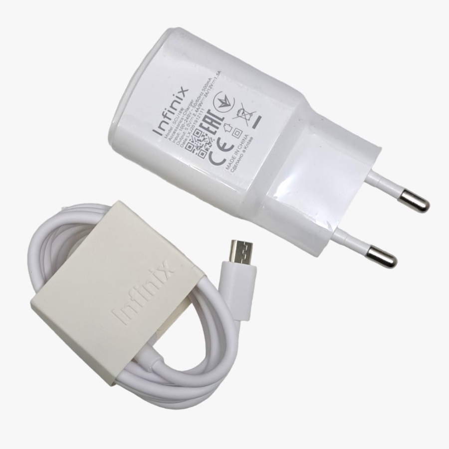 Travel Charger infinix 2.4A 18W Charger infinix smart 1 2 3 4 5 6 7 8 9 10 play max pro Cas Pengisi Daya Infinix Charger infinix Micro USB Fast Charging Original OEM 100% SC018W