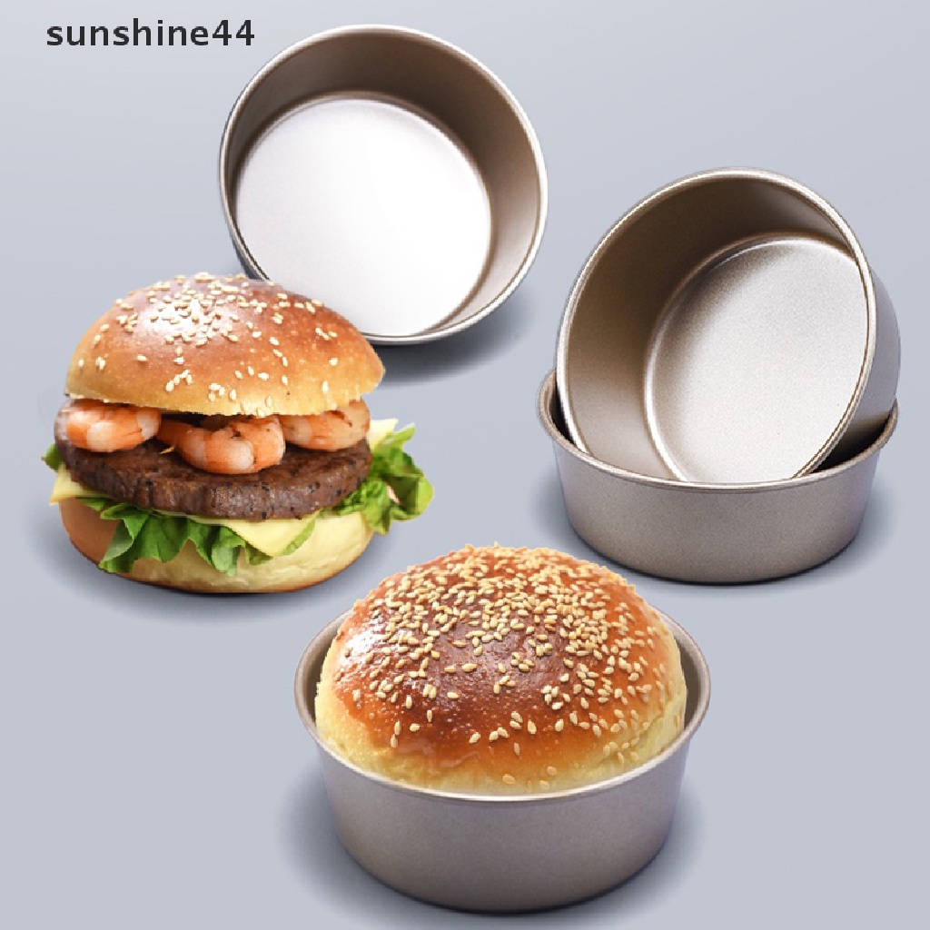 Sunshine Cetakan Kue Burger Bulat 4inch Loyang Chiffon Loyang Puding Cheese Cake Mold ID