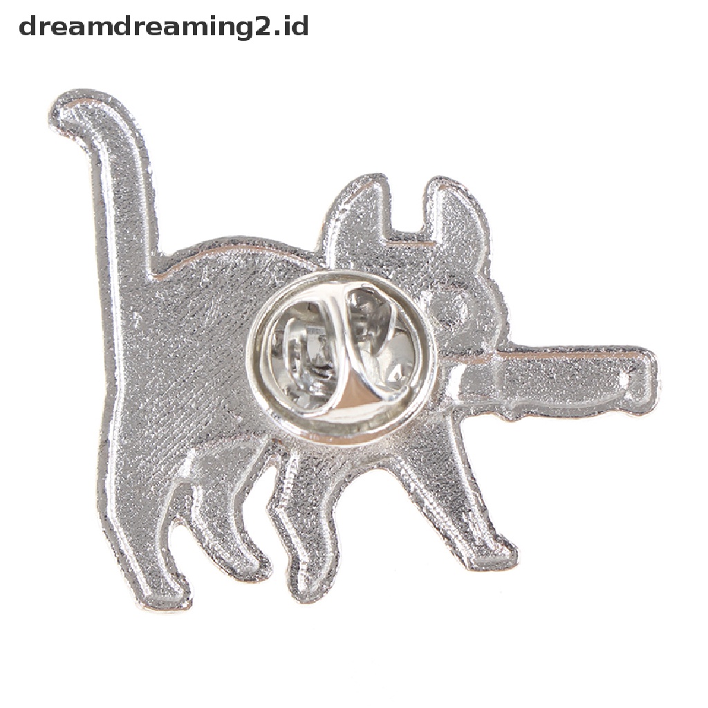 (hot) Kartun Kreatif Kucing Hitam Pemodelan Pop Enamel Pin Kerah Lencana Bros Perhiasan//