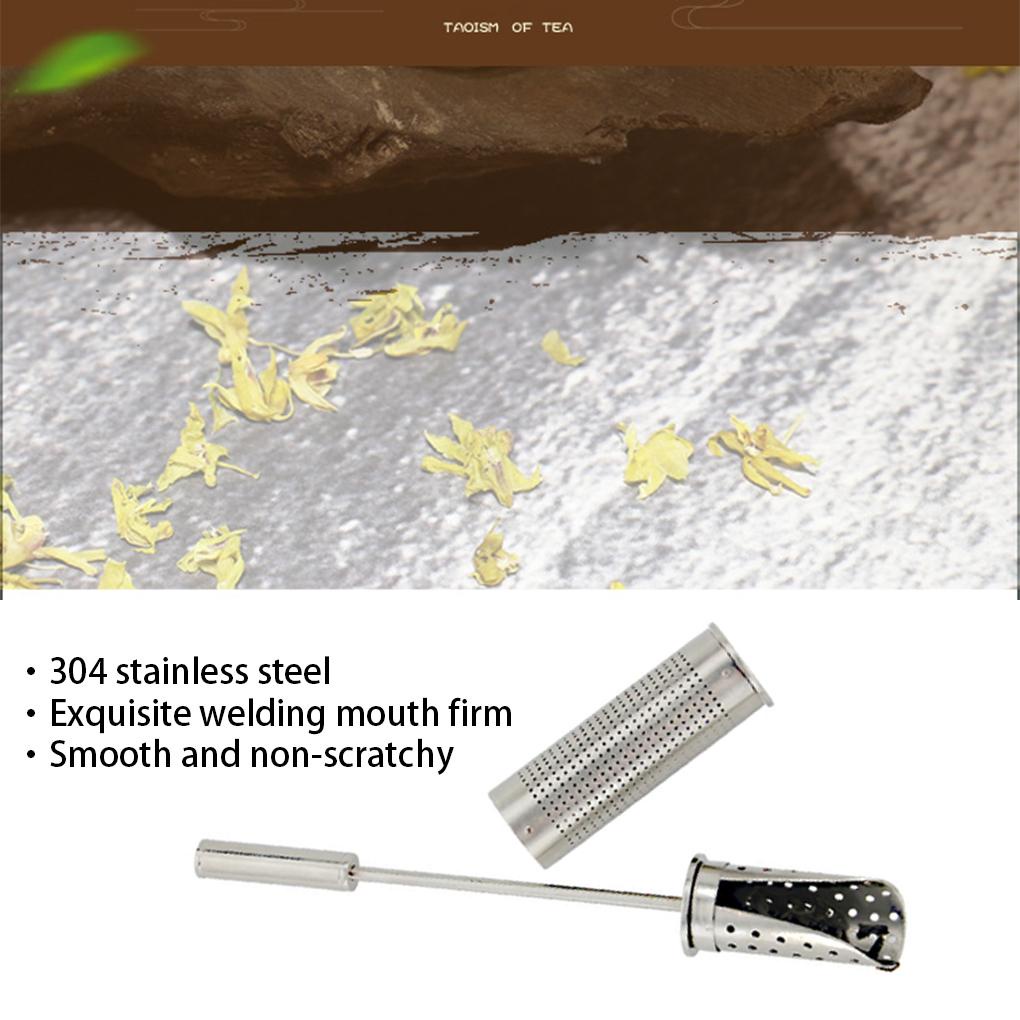 Tea Infuser Stainless Steel Pipa Steeper Diffuser Tabung Ekstraksi Daun Longgar Herbal Saringan Filter Terintegrasi Home