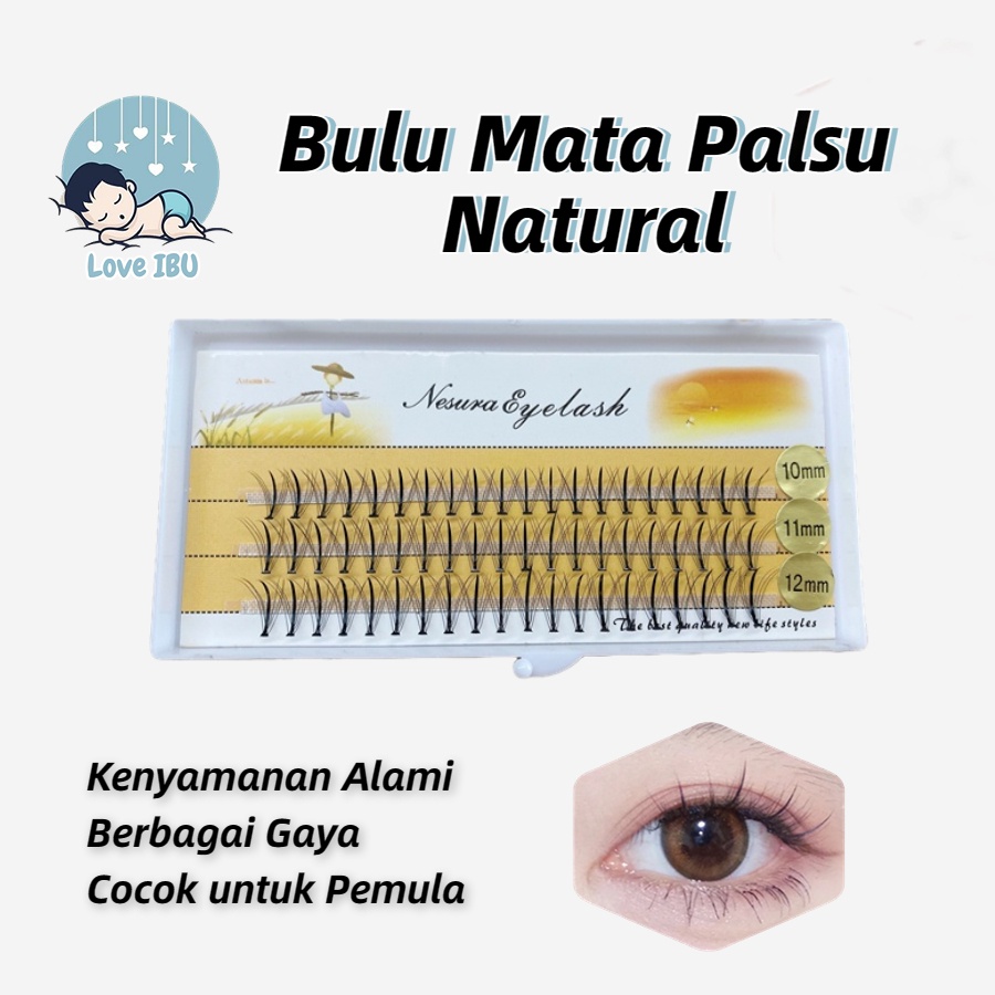 Bulu Mata Palsu Natural / Bulu Mata Tanam Natural / Paket Eyelash Extension Set / False Eyelash / Lem Bulu Mata