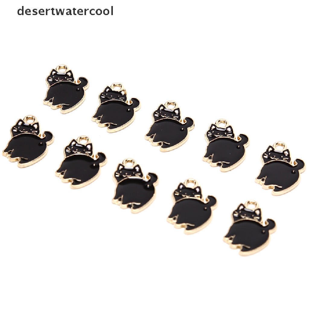 Deid 10Pcs/Lot Enamel Alloy Babi Kucing Panda Ch Liontin Temuan Perhiasan DIY Kerajinan Martijn