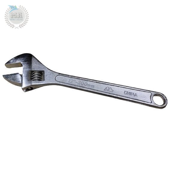 Kunci Inggris ATS 12&quot; Inch Adjustable Wrench Kunci Pipa Pas Spanner OLS Promo Kunci inggris ATS 12 Inch Inci 300 mm Chrome Berkualitas