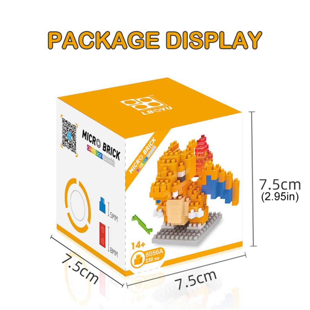 Timekey Gambar Animasi Lucu Blok Bangunan Mikro DIY Partikel Mikro Mini Puzzle Blok Anime Figurine Blok Hiasan Dekorasi DGA1