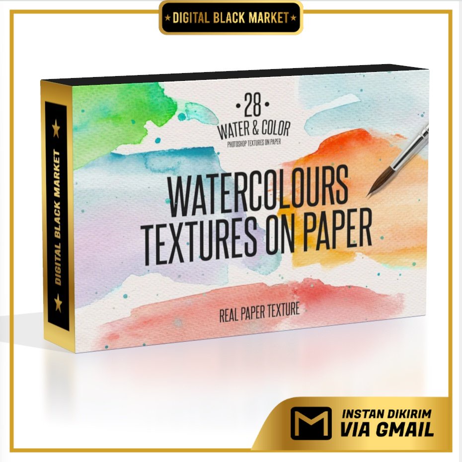 28 Water &amp; Color Textures on Paper