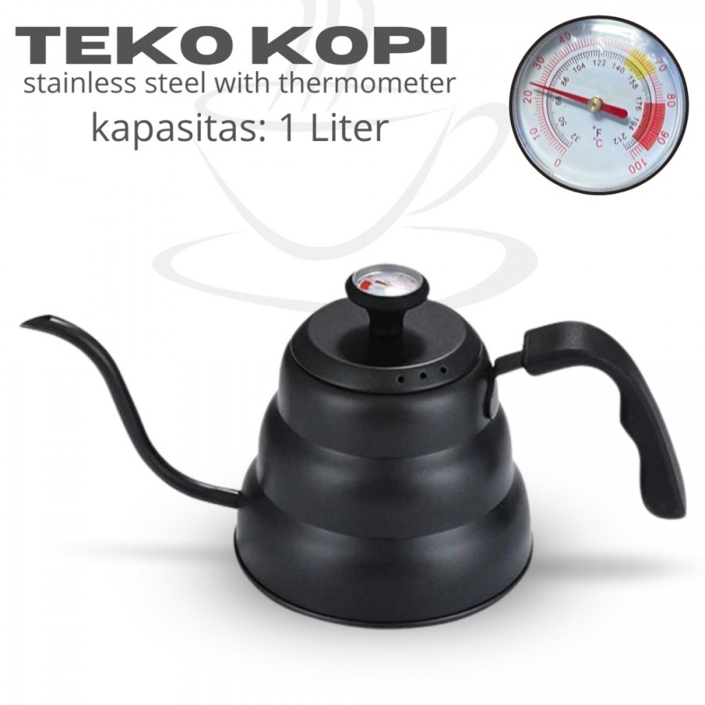 PERFFEE Teko Kopi Coffee Maker Pot Drip Kettle 1L with Thermometer