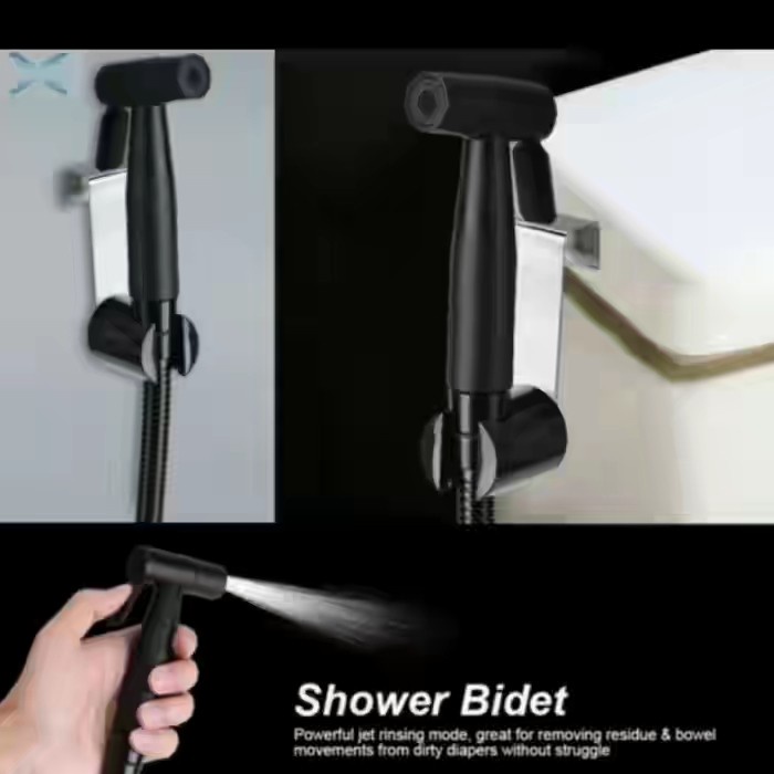 jet shower stainles hitam / shower bidet hitam
