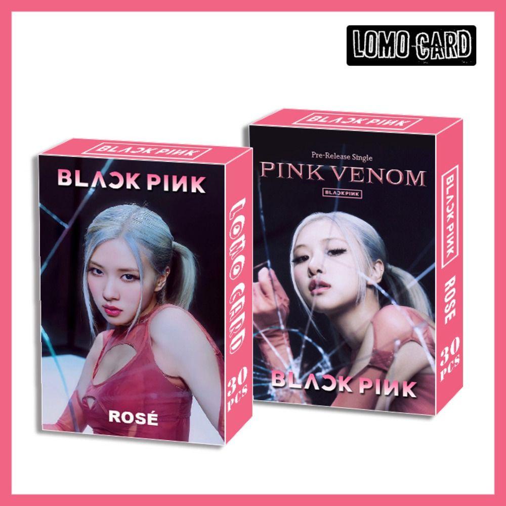 Needway Lomo Card Set Flash Gift Card Ulang Tahun Kekinian Blink Album Card Collector Card Idol Cetak Foto HD Kartu BLACKPINK LISA JENNIE ROSE JISOO ROSE Lomo Card