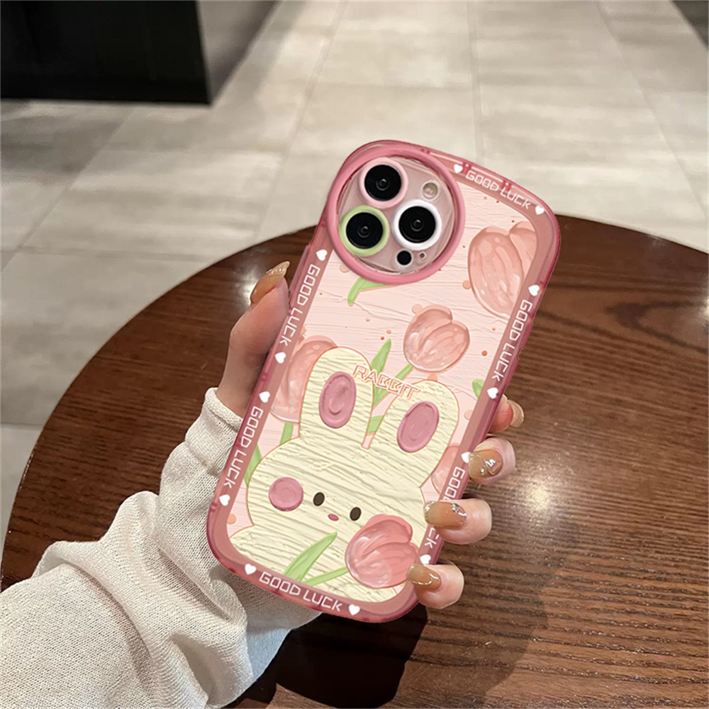 Colorful Tulip Case Redmi Note11 Pro Redmi 10C 10A 9C 9T 9A Note10 5G Note 10S Note9 9S Pro Note8 Pro Note7 Poco M5S M3 X3 Pro NFC Casing Pola Lukisan Minyak Kelinci Indah