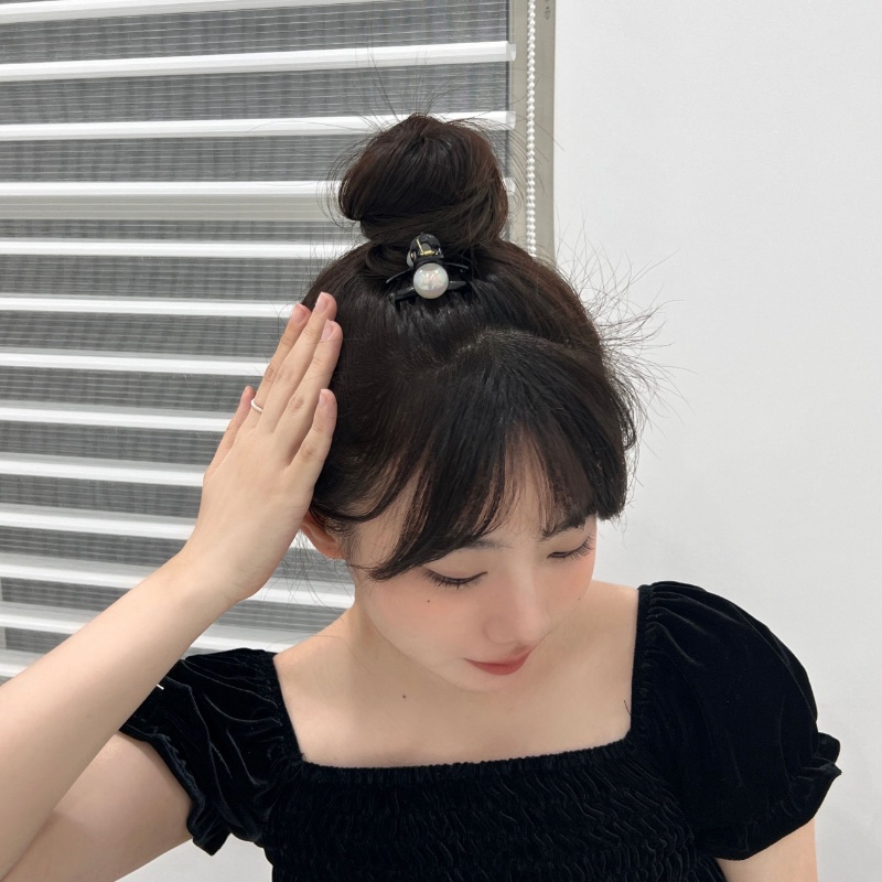 Roselife 1PC Indah Kecil Bulat Hati Mutiara Rambut Cakar Klip Untuk Wanita Perempuan Korea Trendi Mini Rambut Mengepang Klem Fashion Jepit Rambut Anak Aksesoris Rambut