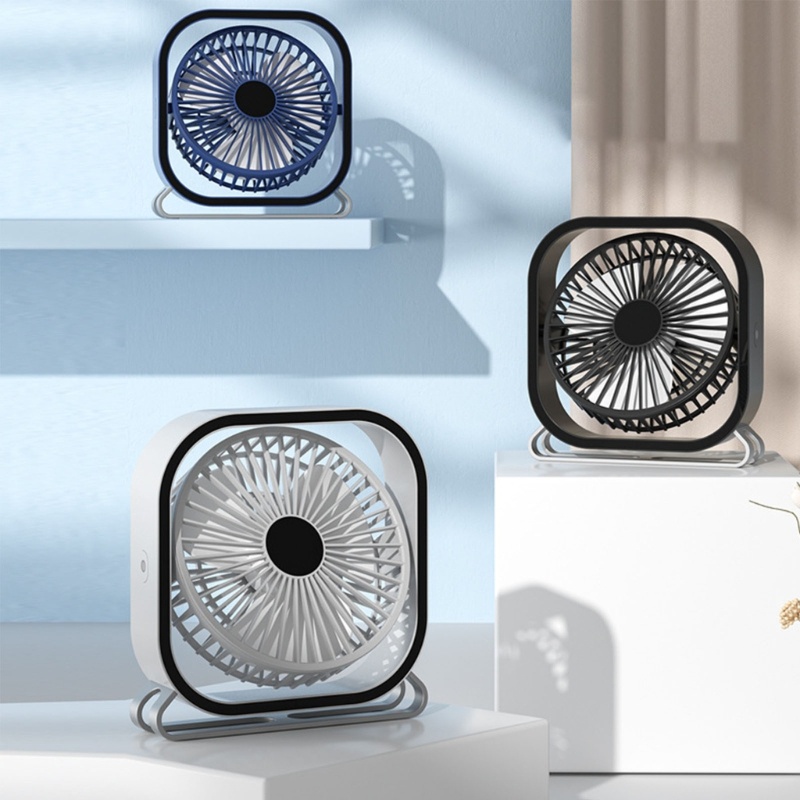 Vivi Desk Fan Kipas Angin Meja Kecil Dengan Aliran Udara Yang Kuat Kipas Angin Portabel Yang Tidak Berisik 3speed Adjustable Head180°Persona Mini Dapat Diputar
