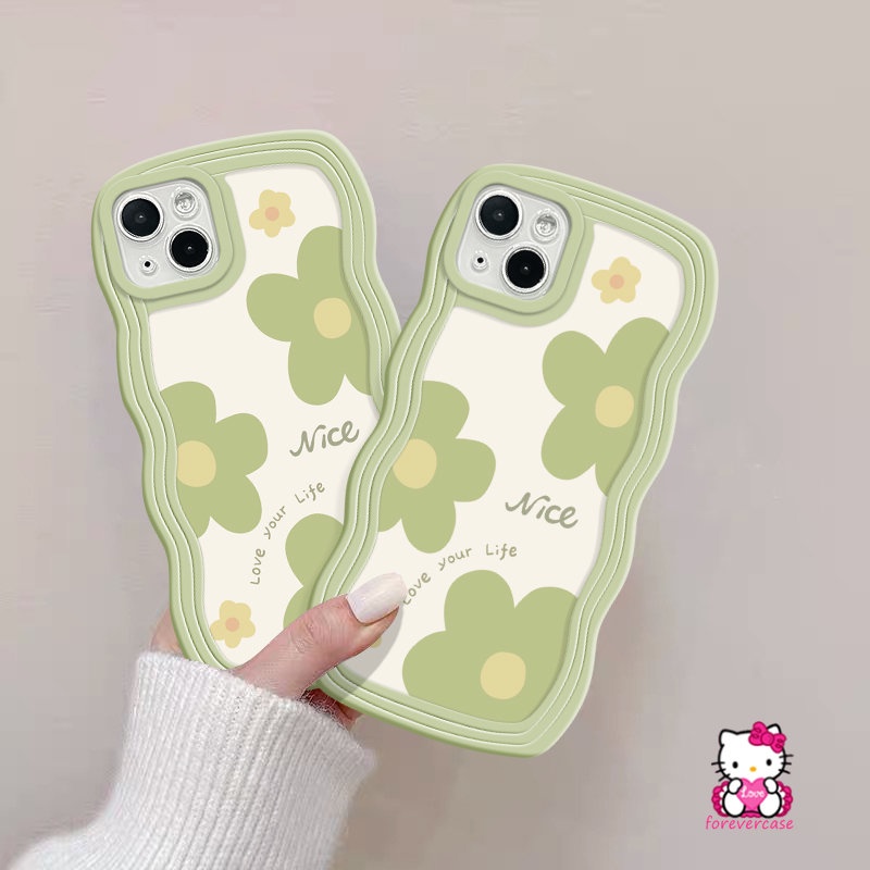 Wavy Edge Soft Tpu Fresh Flowers Case Redmi Note11 11s 8 9s 10 10s 9 10Pro Max 11Pro Redmi A1 A1+9A 10 9C NFC 9T 10A 10C 9 POCO X3 NFC Pro M3 Mi 11T Pro Ponsel Bunga Sarung