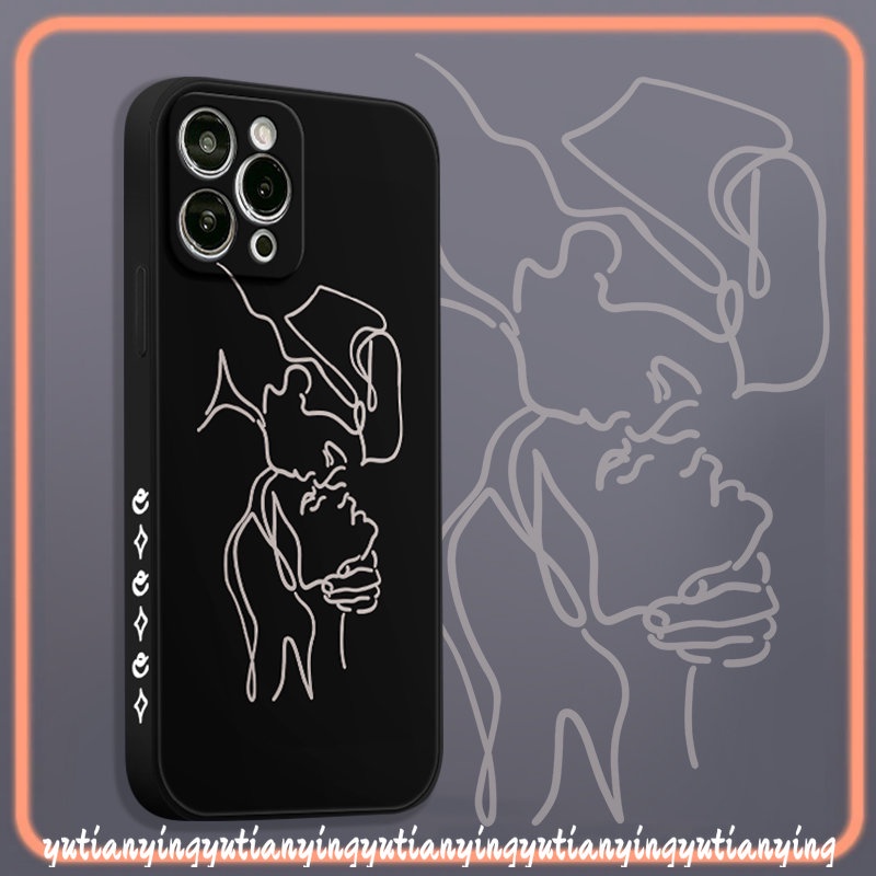 Sisi Pola Art Abstrak Geometri Face Case Oppo A57 A54 A16 A76 A94 A12 A95 A96 A74 A15 A5s A17 A9 A1K A78 A5 A52 A11 A55 A53 A31 A3s A7 Reno 5 8T 6 5F 8 7 Tepi Lurus Sarung