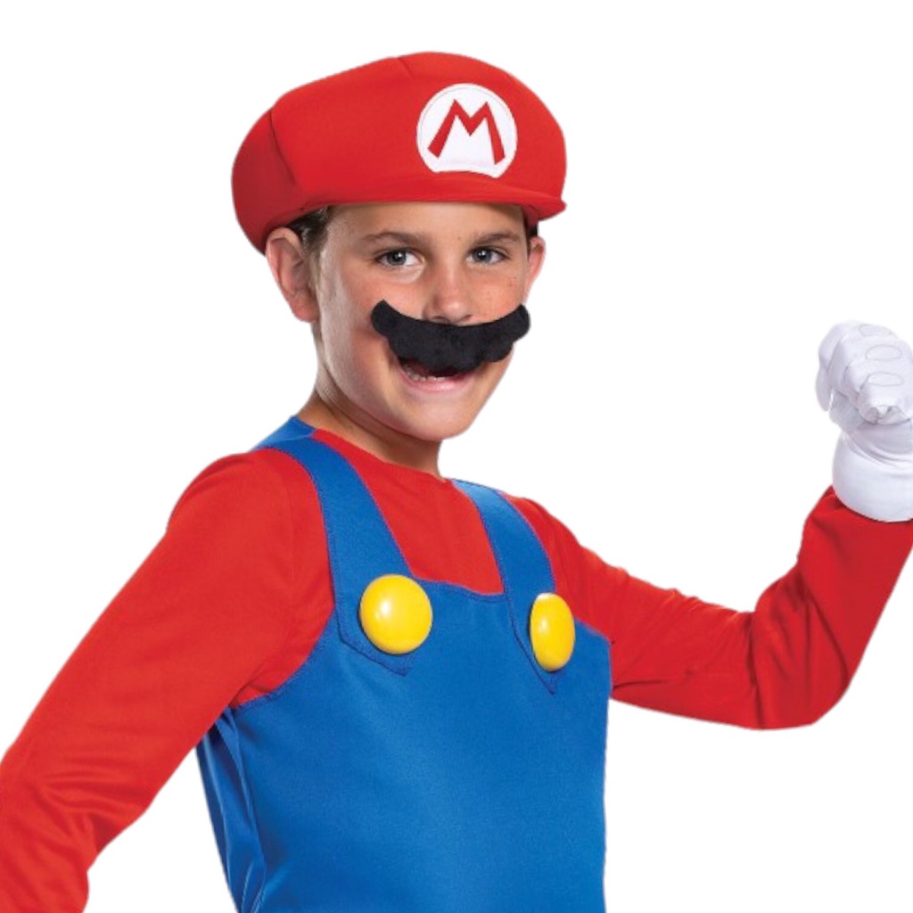 Topi Anak Super Mario Muncak Topi Mario Bros Cosplay Dress Up Prop Hot Game Topi Mario Lucu