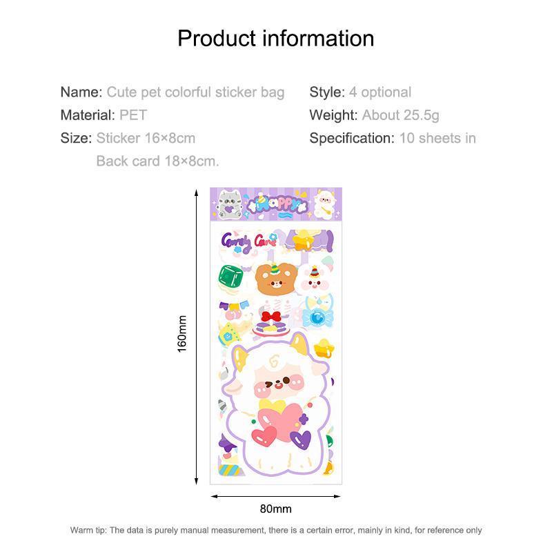 

Stiker Scrapbook Lucu Kartun Kartun PET Tahan Air DIY Bahan Dekorasi Cangkir Air Stiker MK