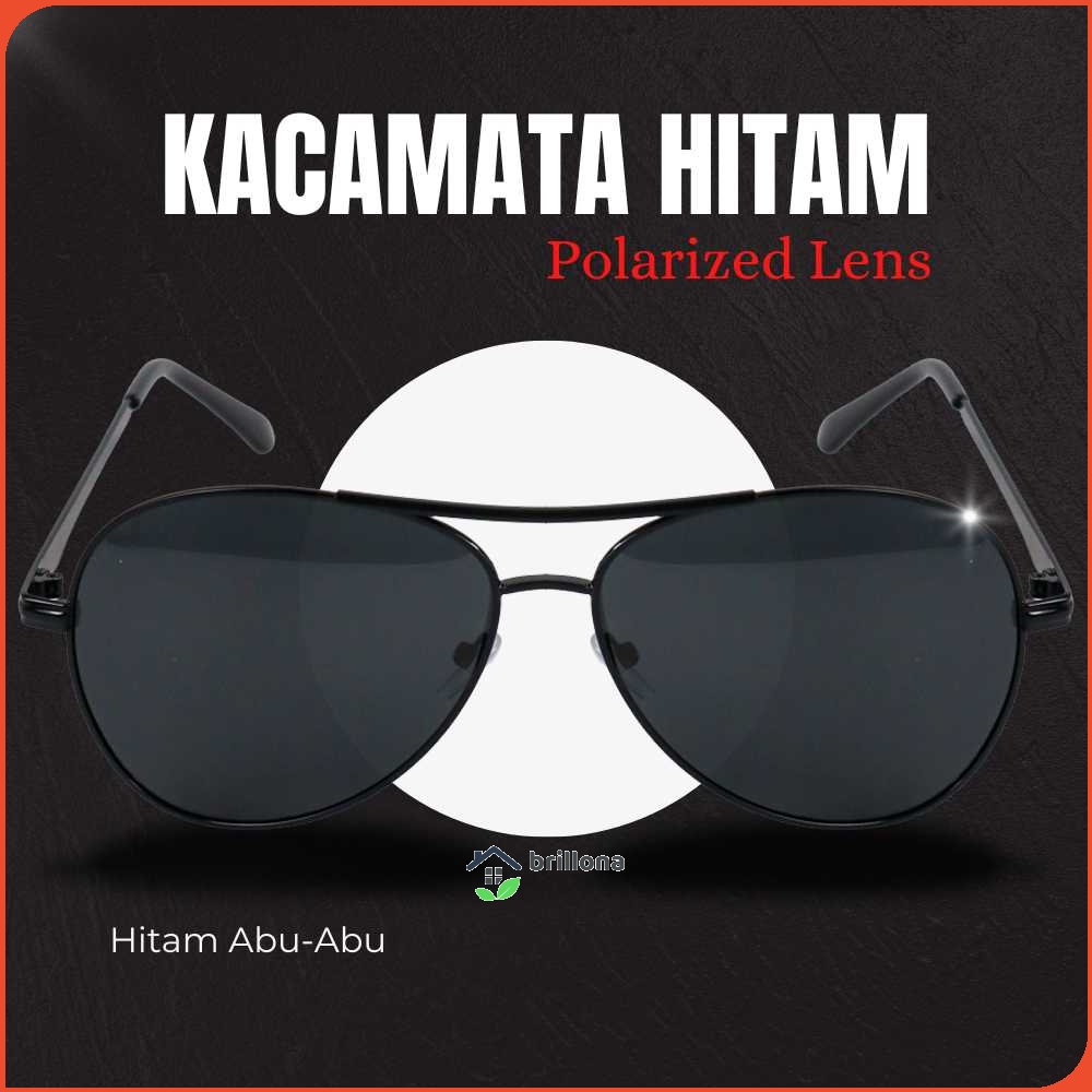 Aoron Kacamata Hitam Sunglasses Polarized Lens - RB2132