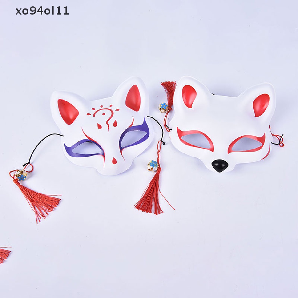 Xo Jepang Halloween Cosplay Rubah Topeng Pesta Setengah Wajah Tangan Dicat Kitsune OL