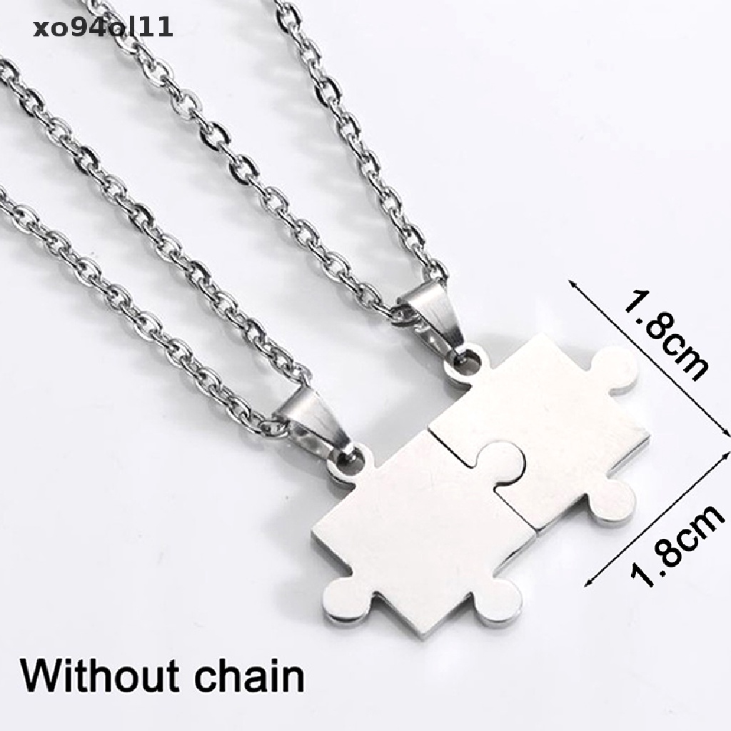 Xo 1pasang Kalung Liontin Puzzle Pasangan Kekasih Untuk Wanita Pria OL Baru