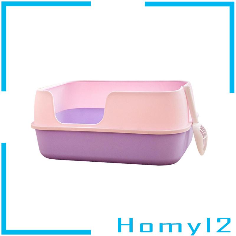 [HOMYL2] Kotak Kotoran Kucing Untuk Kucing Indoor Sisi Tinggi Tall Detachable Kitty Litter Box