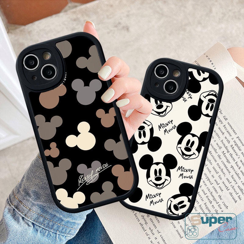 Case Kartun Mickey Mouse Redmi 12C 10C 9A A1 10 9 10A 9T 9C Note 10s 9 8 10 Pro 9s 11 11s 10 8 11Pro+POCO F4 X3 NFC Pro K40s M3 Mi 11T 12 11 Lite Lucu Soft Cover Disney Couple/Baju Pasangan Wanita/Baju Couple Disney