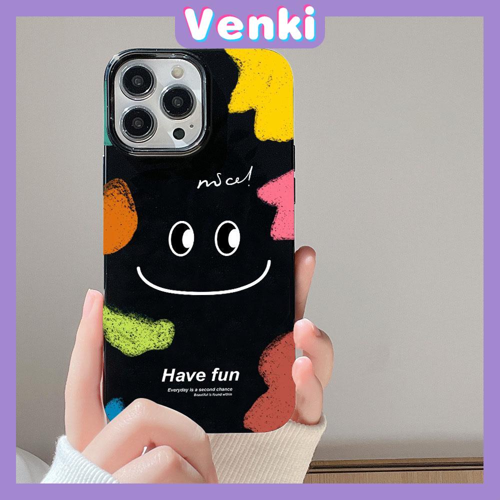 Case for iPhone 11 Soft TPU Glossy Black Candy Case Color Pigment Big Smiley Camera Protection Shockproof For iPhone 14 13 12 11 Pro Max 7 8 Plus X XR