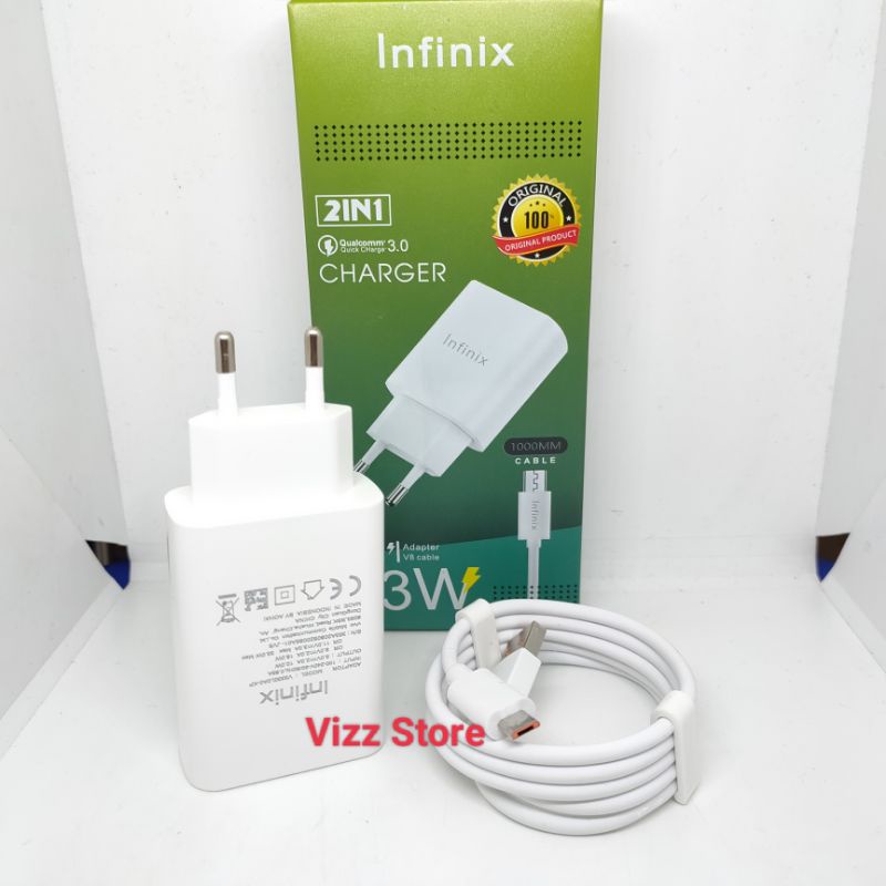 Charger Infinix Fast Charging 33W Qualcomm 3.0 Kabel Micro USB oem