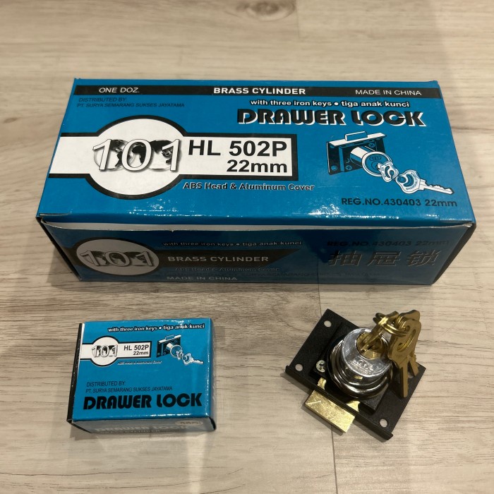 Kunci Laci/Kunci Loker/Kunci Lemari 101 22mm (Model 808 Besar)
