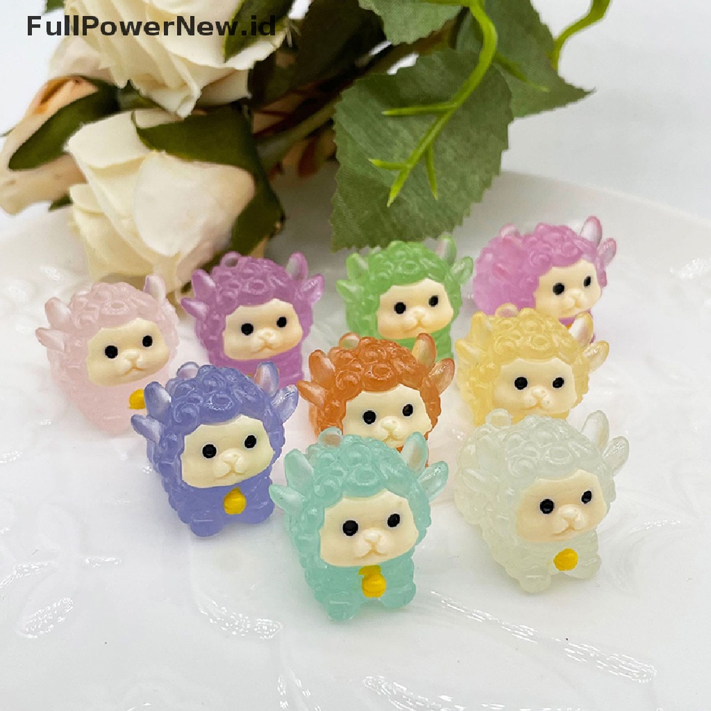 Power 10Pcs Mini Luminous Resin Domba Glow In The Dark Miniatur Ornamen Hadiah ID