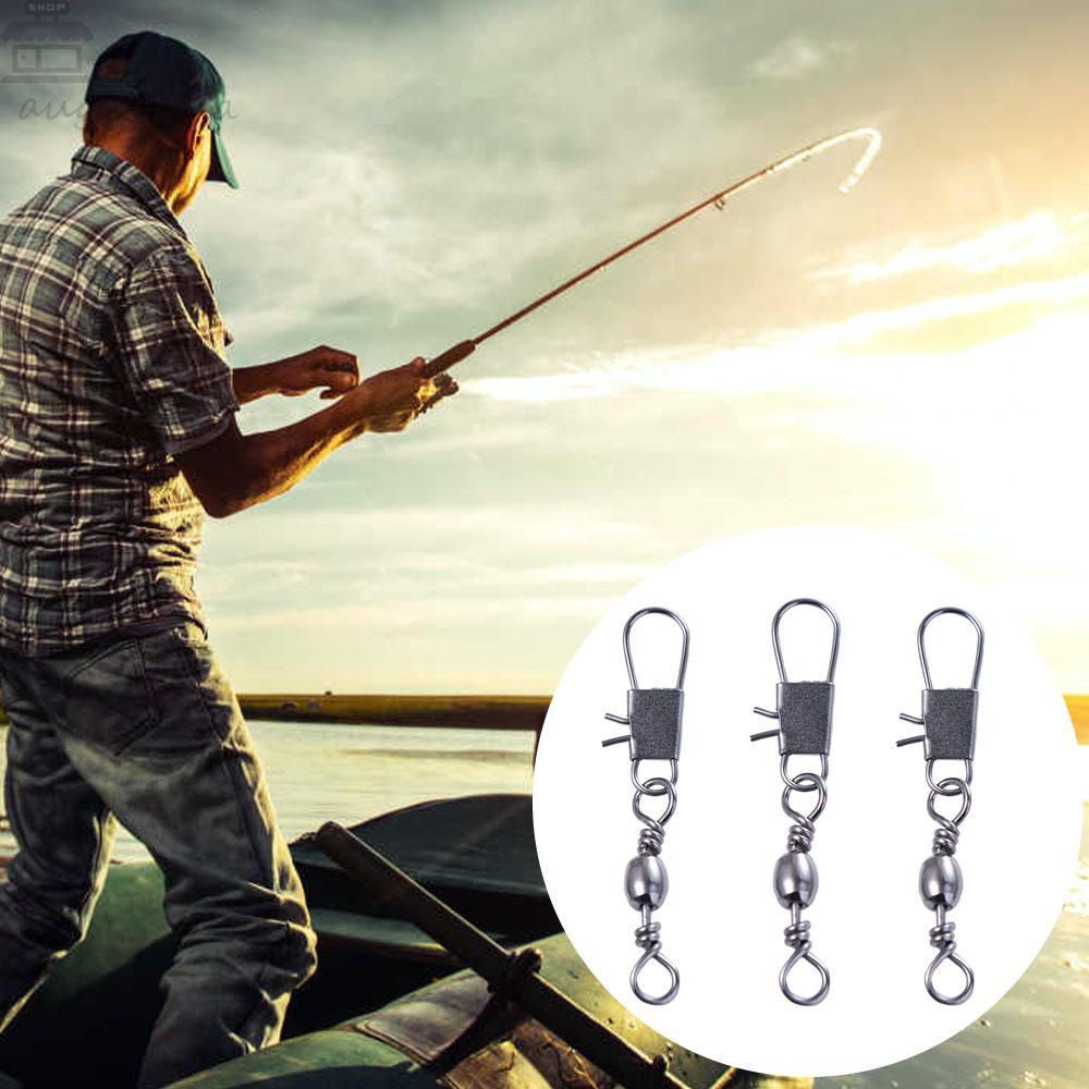 Konektor Pancing Agustina 200PCS/Lot Tahan Lama Laut Kasar Rolling Swivel Ocean Boat Fishing Tools