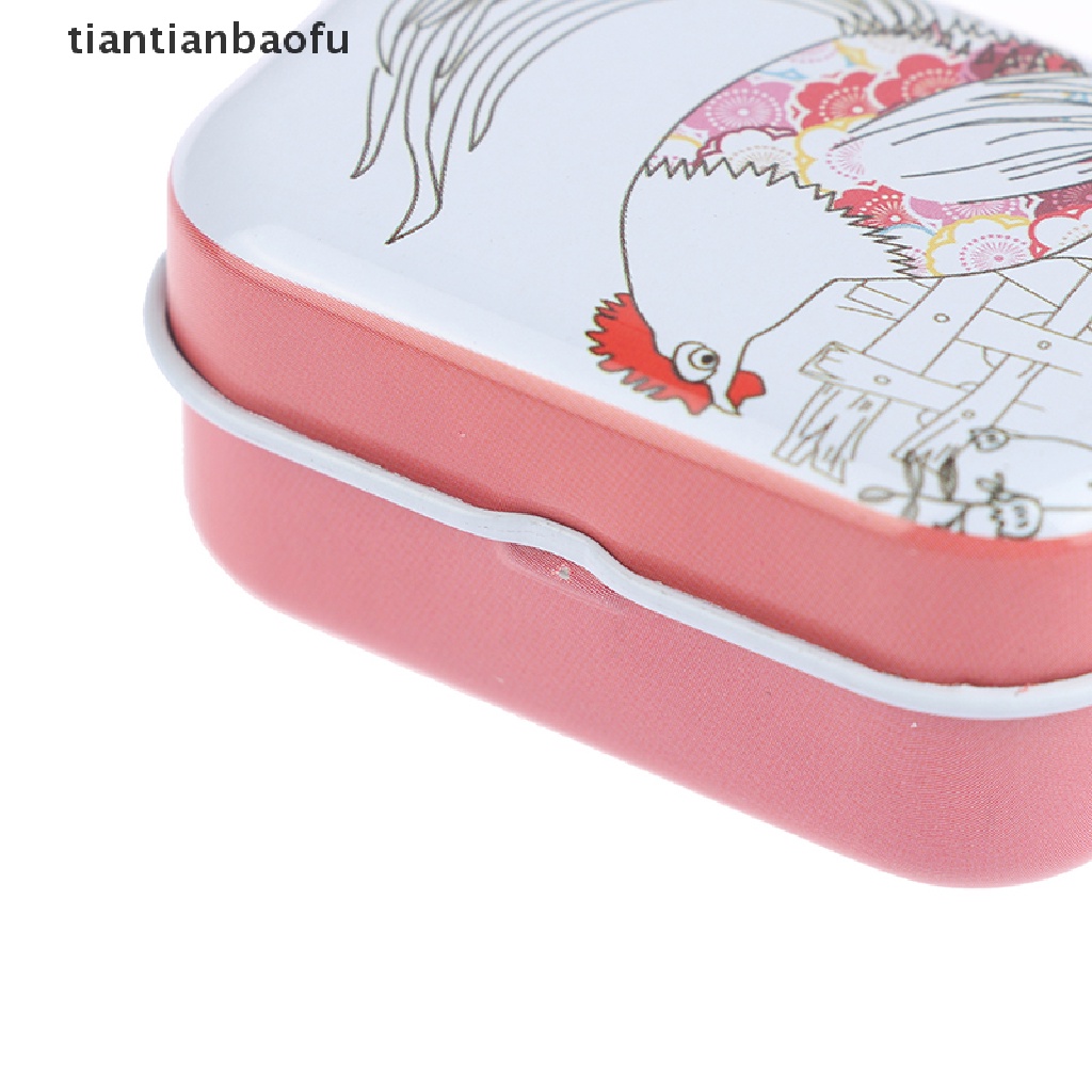 [tiantianbaofu] Warna-warni Mini Tin Box Sealed Jar Packing Kotak Perhiasan Permen Kotak Penyimpanan Kecil Butik