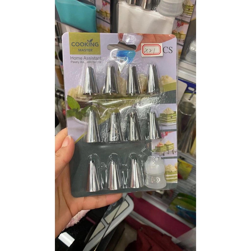 Shope.holic HM 198 Pipping Bag 26in1  Set Nozzle Spuit Alat Penghias Dekorasi Kue Tar Spuit Cake Dec