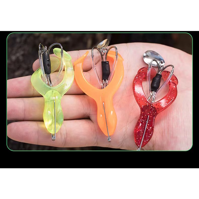 Umpan Pancing Bentuk Katak / Ular / Muke / Musky / Kepala Ular Dengan Kail Ganda