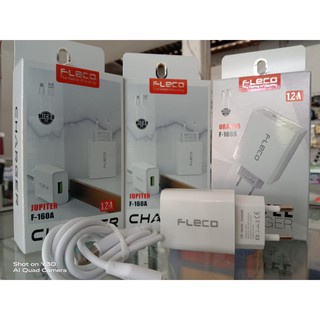 Charger fleco F160 1 USB Plus Kabel Micro Murah  Ces Cas  Qualcomm 3.0 terjangkau berkualitas  Original