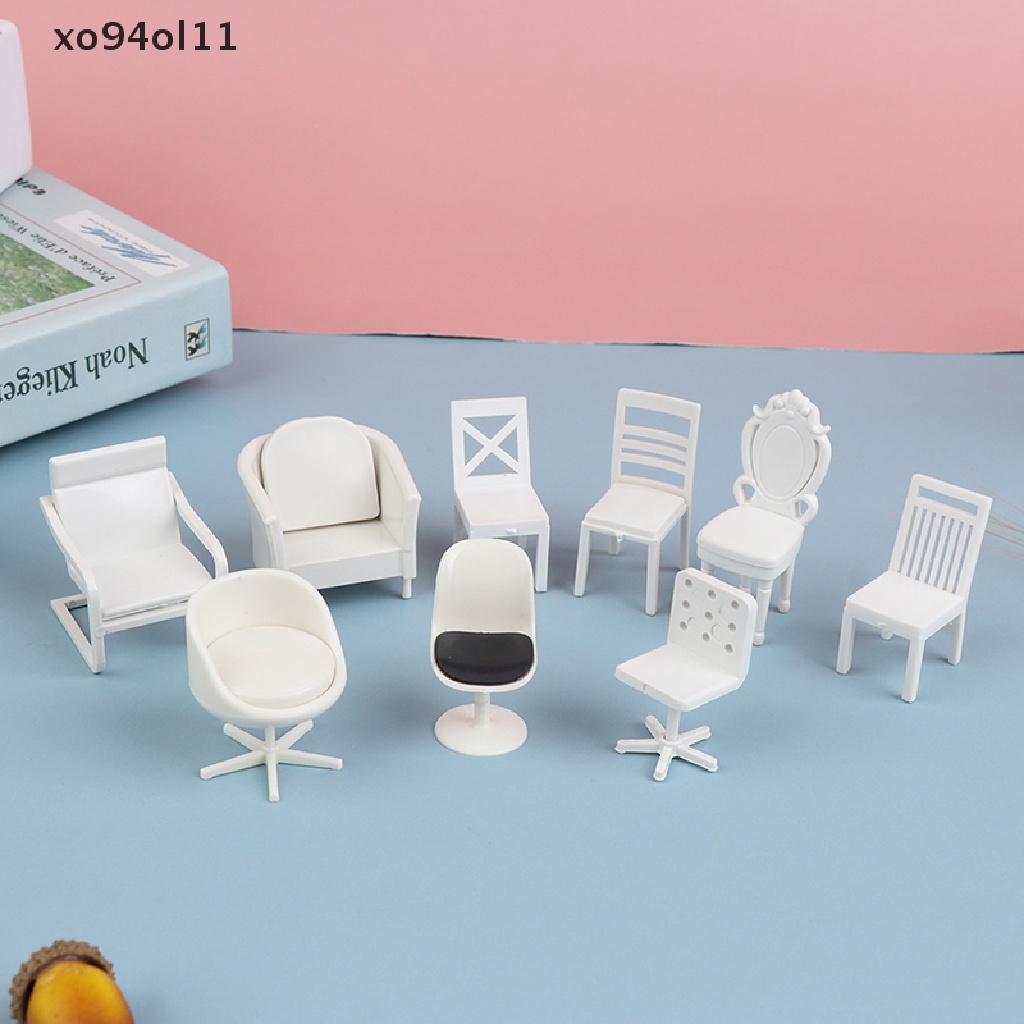 Xo 1: 20rumah Boneka Miniatur Furniture Kursi Sofa Stool Model Boneka Dekorasi Rumah Mainan OL