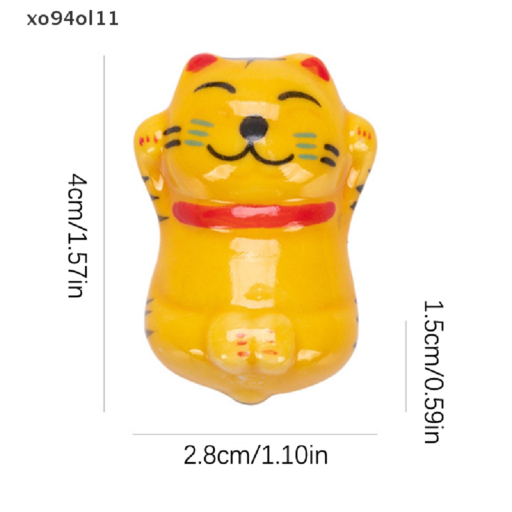 Xo Lovely Animal Tiger Ceramic Chop Rest Sendok Garpu Holder Rak Cat Air Pulpen Rak DIY Dekorasi Meja Makan Rumah OL