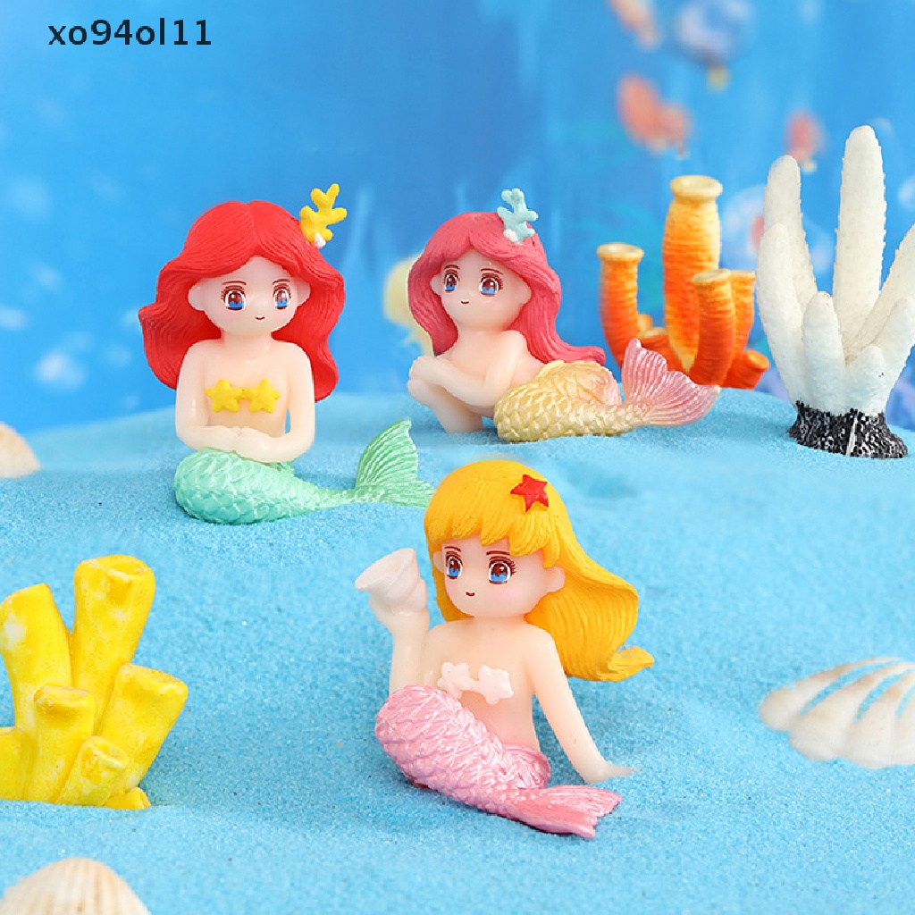 Xo 1Pc Lucu Kartun Mermaid Micro Landscape Kerajinan Plastik Diy Dekorasi Rumah OL