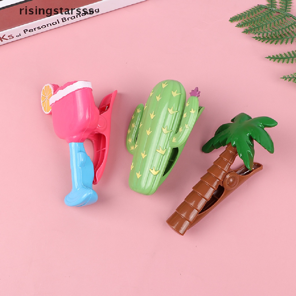 Rsid Span-new Klip Handuk Pantai Pasak Baju Pin Ukuran Besar Rak Pengering Penahan Jepit Jelly