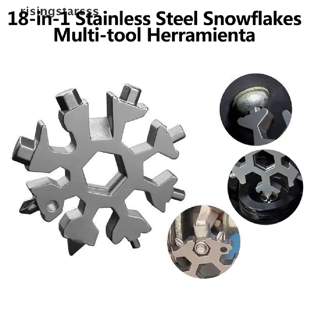 Rsid Span-new 18-in-1 Kepingan Salju Stainless Steel Multi Tool Herramienta 18en 1al Alat Copo De Nieve Llave Multiusos Jelly