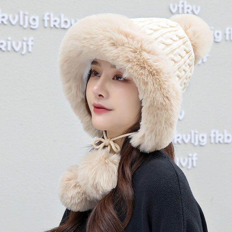 KYOKO BEANIE KNIT WINTER HAT THERMAL TOPI RAJUT MUSIM DINGIN