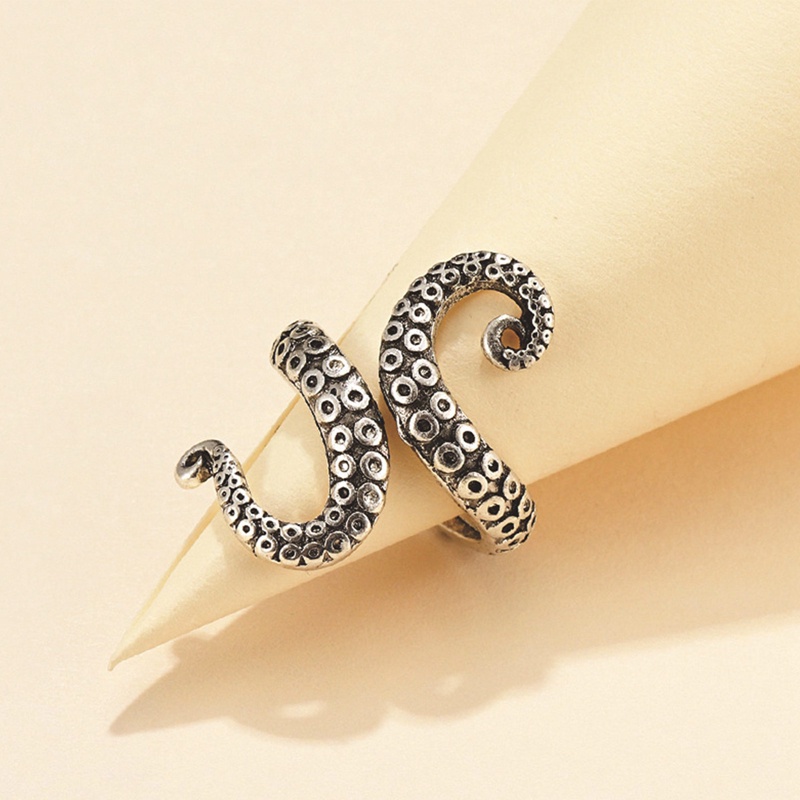 Unik Punk Gurita Cumi Cinta Hati Pembukaan Cincin Untuk Wanita Pria Trendi Hitam Hewan Hip Hop Jari Cincin Pesta Perhiasan Hadiah