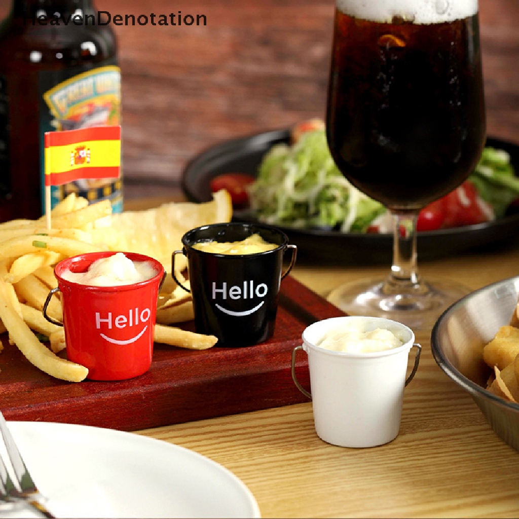 [HeavenDenotation] Mini Hello Bucket American Sauce Bowl Western Steak Sauce DishTomato Sauce Cup HDV