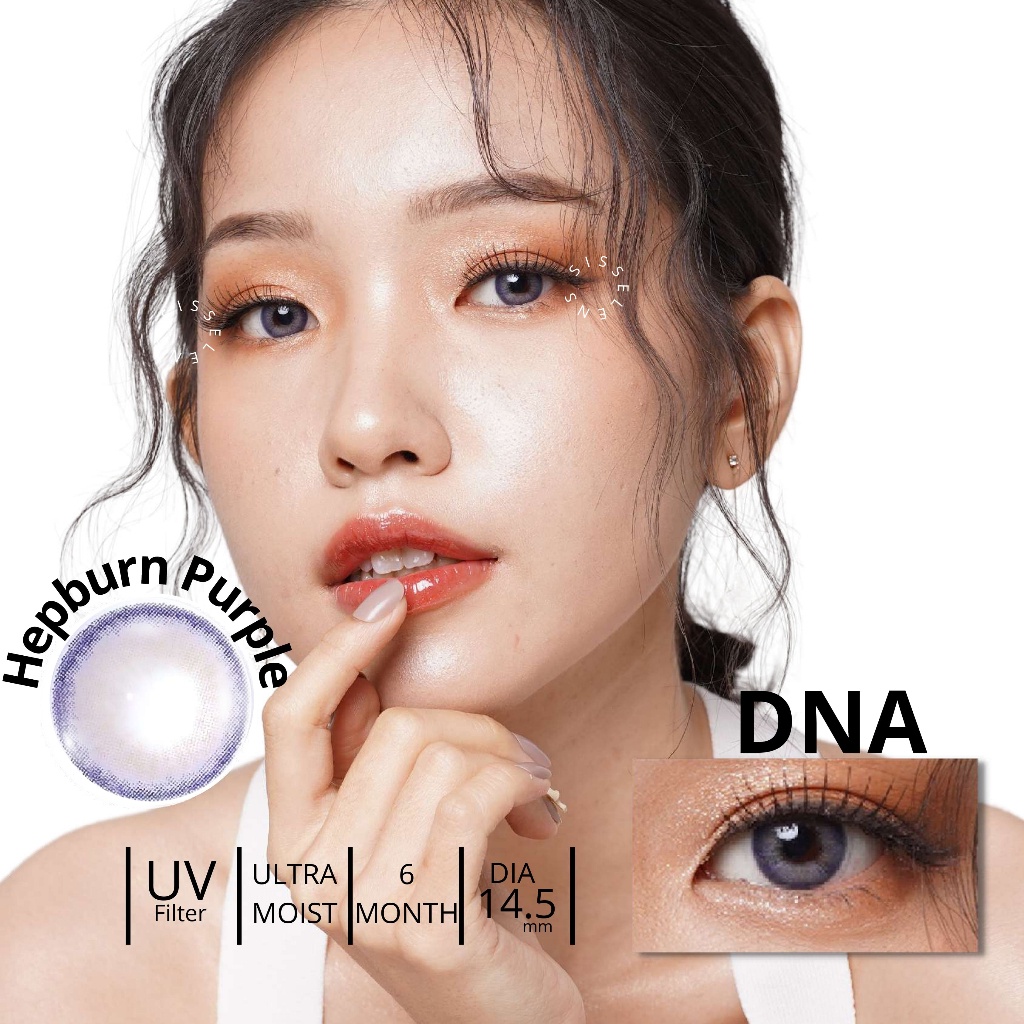 SOFTLENS DNA DIA 14.50MM NORMAL &amp; MINUS (-0.50 s/d -3.00) / IDOL ADA BROWN TAYLOR GREY JENNY GREEN HEPBRUN PURPLE /BS