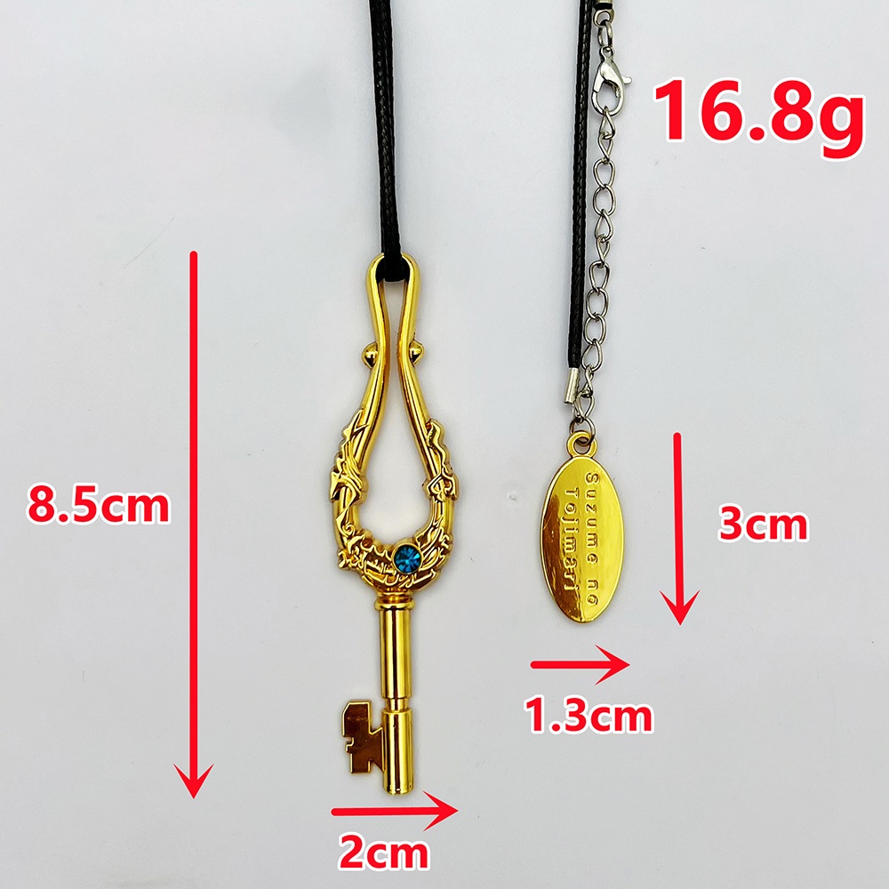 Suzume No Tojimari Kunci Liontin Kalung Anime Cosplay Perhiasan Aksesoris Hadiah