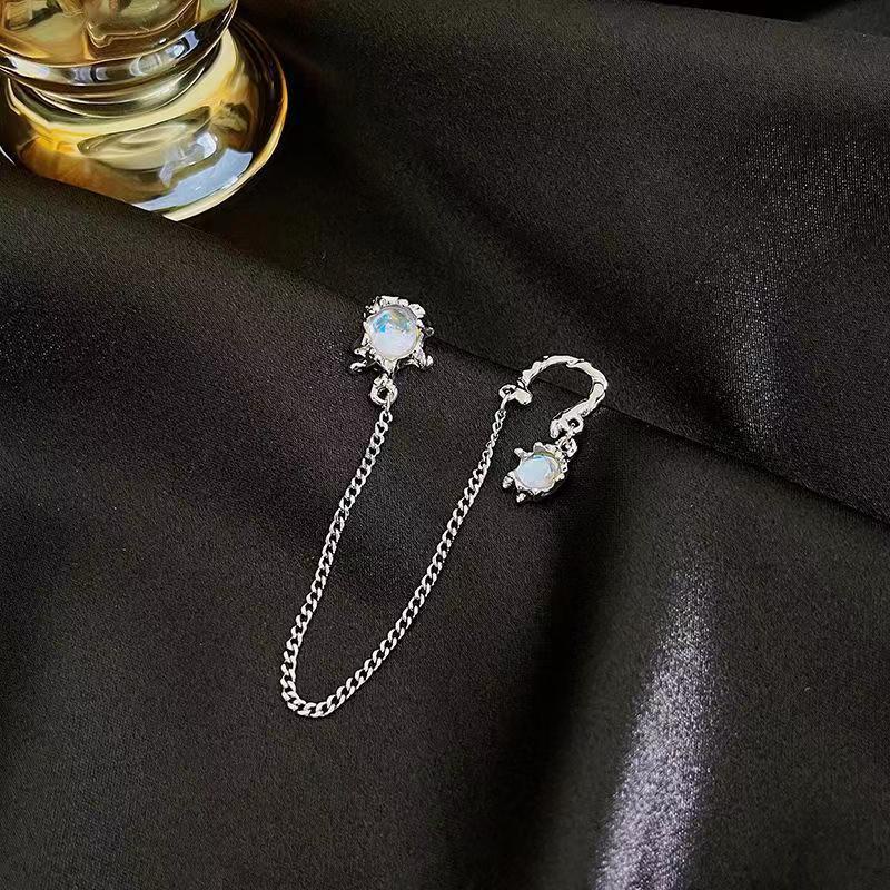 Anting Batu Terang Bulan Tidak Teratur Aksesoris Kepribadian Fashion Mewah Ringan