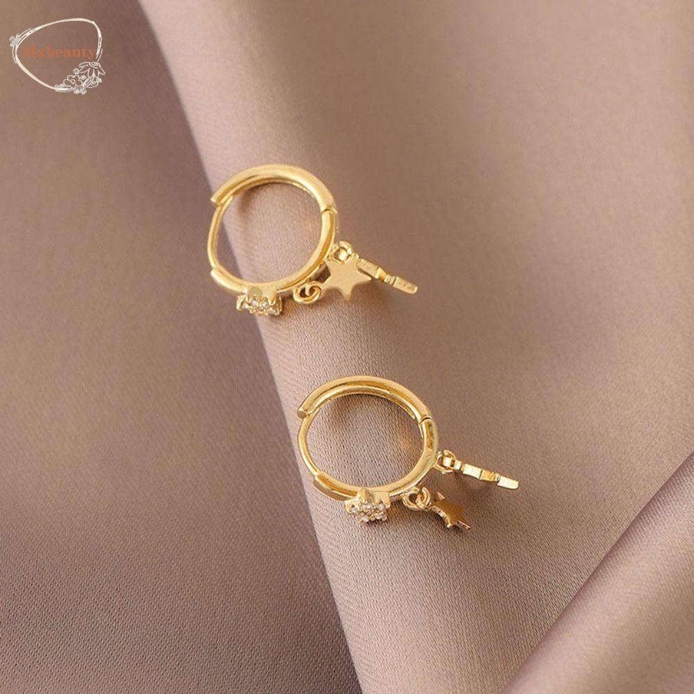 Mxbeauty Star Drop Earrings Fashion Tren Baru Anting Hoop Ear Buckle Piercing Wanita Earring