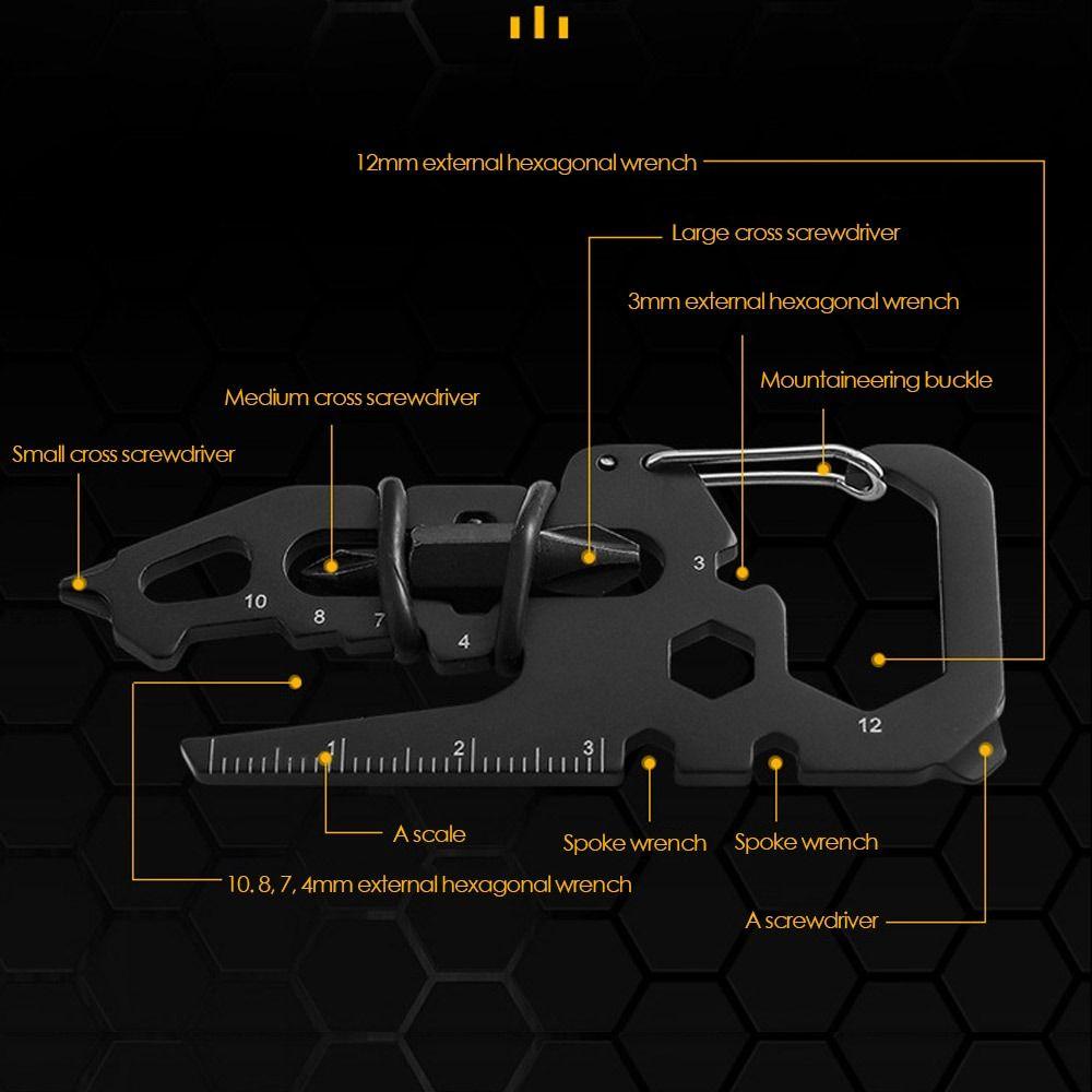 Popular EDC Tool Obeng Portable Pembagi Penggaris 15in1