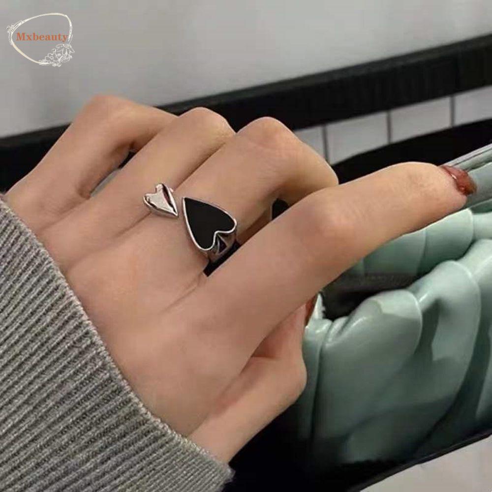 Mxbeauty Wanita Cincin Fashion Adjustable Terbuka Rings Kepribadian Paduan Prop Aksesoris Jari Gesper