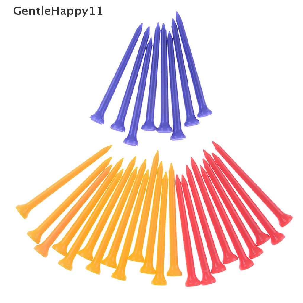 Gentlehappy 30Pcs/Pack Tee Golf Plastik Multi Warna 8.3CM Tee Golf Plastik Aksesoris id